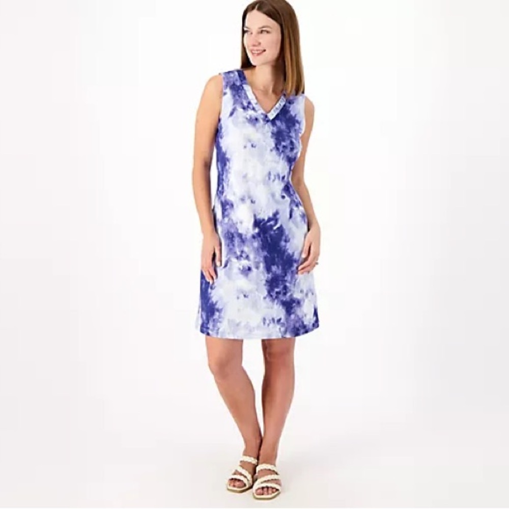 Kim Gravelle Beach Blue and Purple and White Sheath Dress Great for Golf 
NWOT - Picture 7 of 7